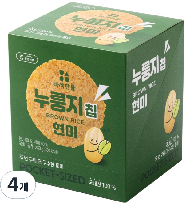 Very Good Food 香脆糙米鍋巴脆片, 4個, 230g