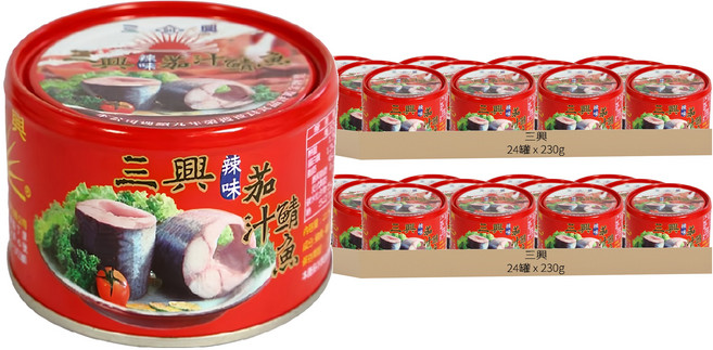 三興 平二號 辣味茄汁鯖魚 3罐, 690g, 16組