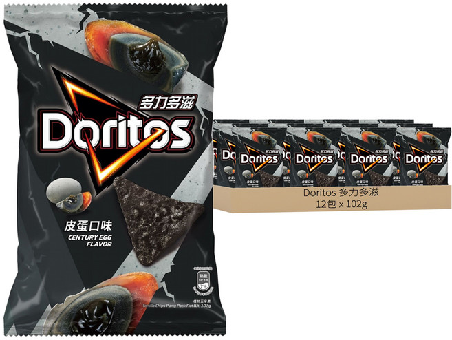 Doritos 多力多滋 皮蛋口味玉米片, 102g, 12包