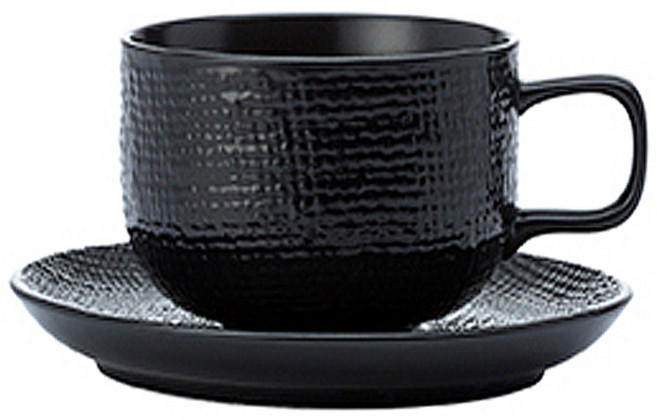 Luzerne 針織咖啡杯組, 黑色, 1個
