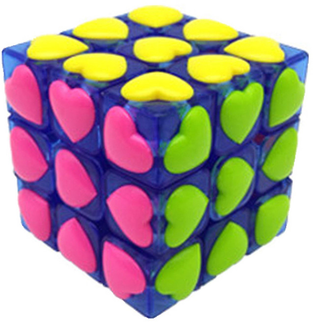Bluemato 3x3 愛心立體魔術方塊 15 60 x 60 mm YJ8311, 混合顏色