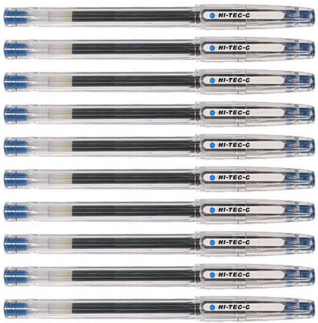 PILOT 百樂 Hi-Tec-C 中性筆 0.3mm, 藍色(L), 10入