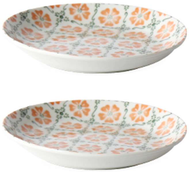 AWASAKA 粟坂 Table Talk Presents 北歐陶器B盤 16cm, 橘色