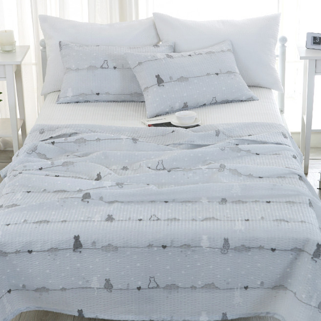 gBEDDING Dream Cat泡泡紗涼被, 灰色