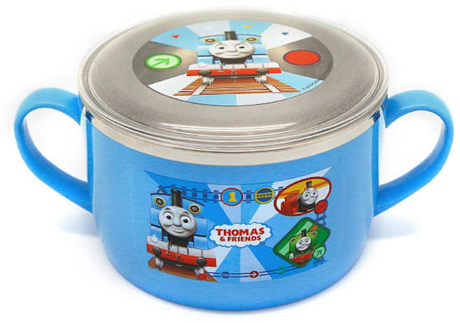 Thomas&Friends 湯瑪士小火車 圖案不鏽鋼附蓋拉麵碗, 混色, 1入