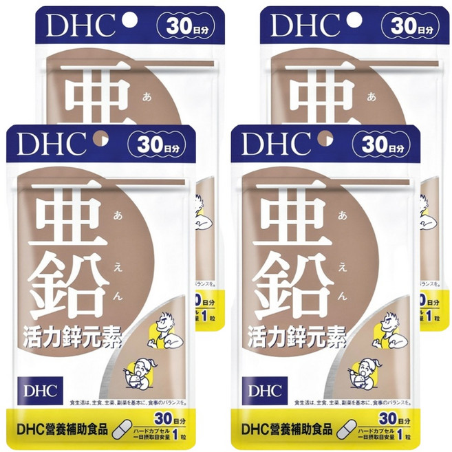 DHC 台灣公司貨 活力鋅元素, 30顆, 249mg, 4包