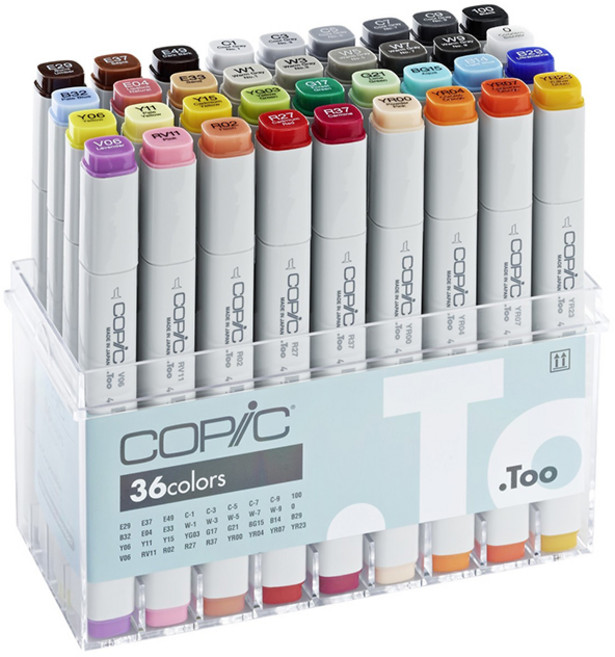 COPiC 酷筆客 雙頭麥克筆, 36色, 1套