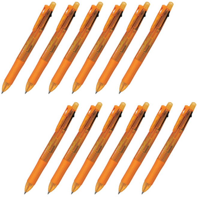 ZEBRA 斑馬牌 SARASA 3S SJ3 原子筆 + 自動鉛筆 0.5mm, 橘色, 12個