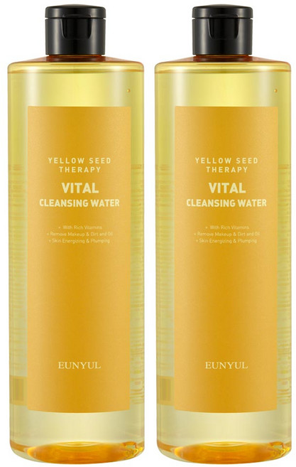 eunyul 黃色籽活力卸妝水, 500ml, 2個