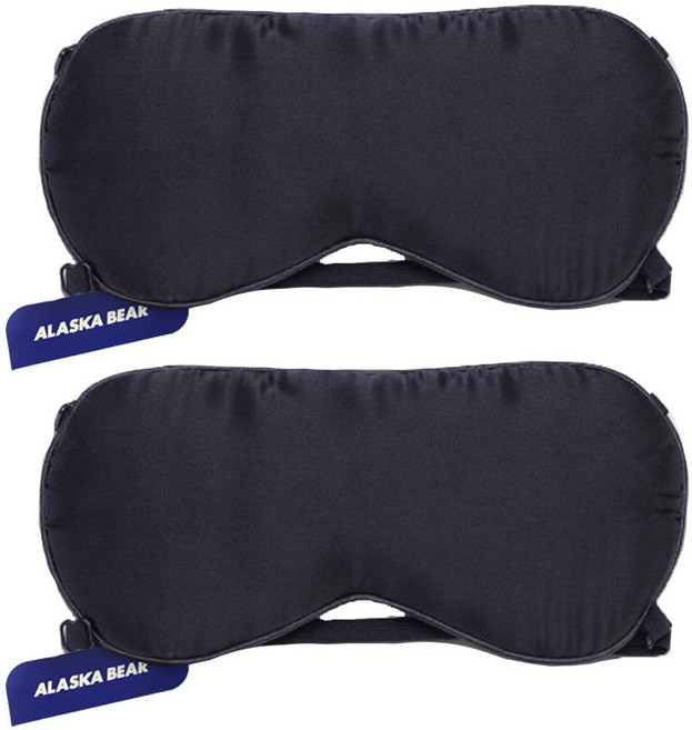 ALASKA BEAR 蠶絲舒眠眼罩 2入+收納袋