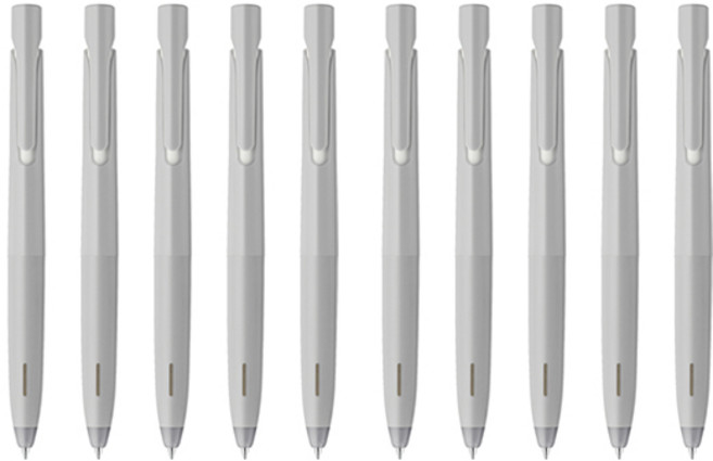 ZEBRA 斑馬牌 原子筆 0.7mm, 灰色筆桿 + 黑色墨水, 10個