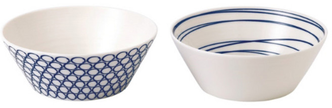 ROYAL DOULTON 皇家道爾頓 Pacific 麵碗 2件組 40026295, 1套, 線條, 圓圈
