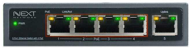 NEXTU EASYNET Ubiquitous PoE+ 交換式集線器, NEXT-POE605F