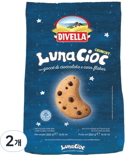 DIVELLA 德威樂 盧娜巧克力餅乾, 2個, 350g