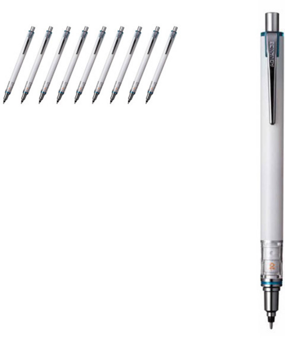 Uni 三菱 KURU TOGA Advance 自動鉛筆 M5-559 白色1, 0.5mm, 10個