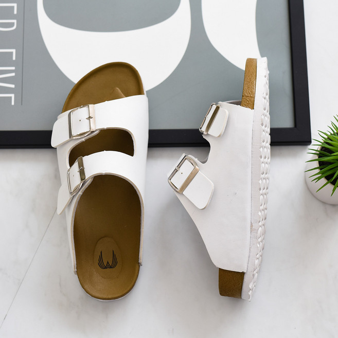 GODSHOE 情侶款軟墊拖鞋, White, 260mm