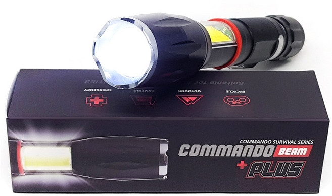 Commando Beam Plus 野營登山釣魚工作 LED 閃光燈, 1個