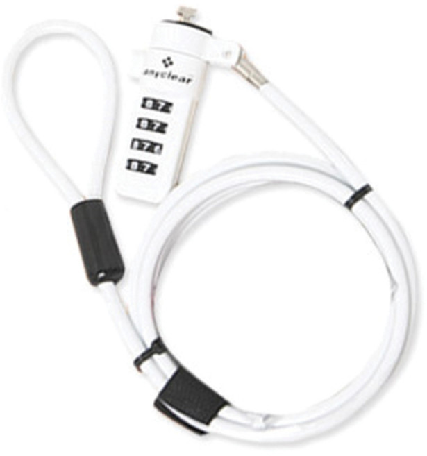 anyclear 筆記型電腦防盜鎖 PDB-L6, 1個, 白色