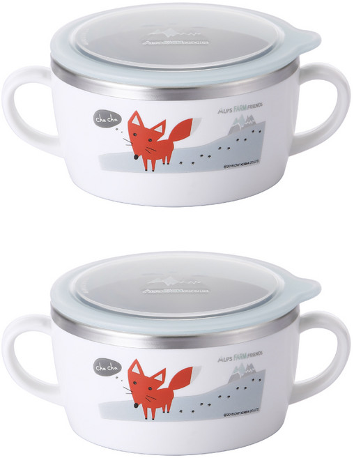 STENLOCK 史丹利 Alps Farm Friends聯名不鏽鋼雙耳碗 250ml, 混合色, 2入