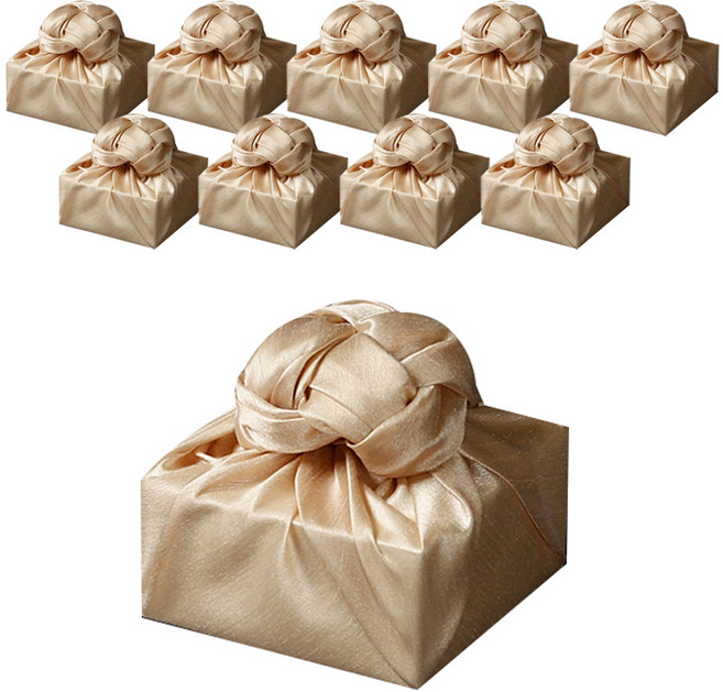 TONG SHOP 絲質單層包袱巾 45 x 45 cm, 牛奶米色, 10個