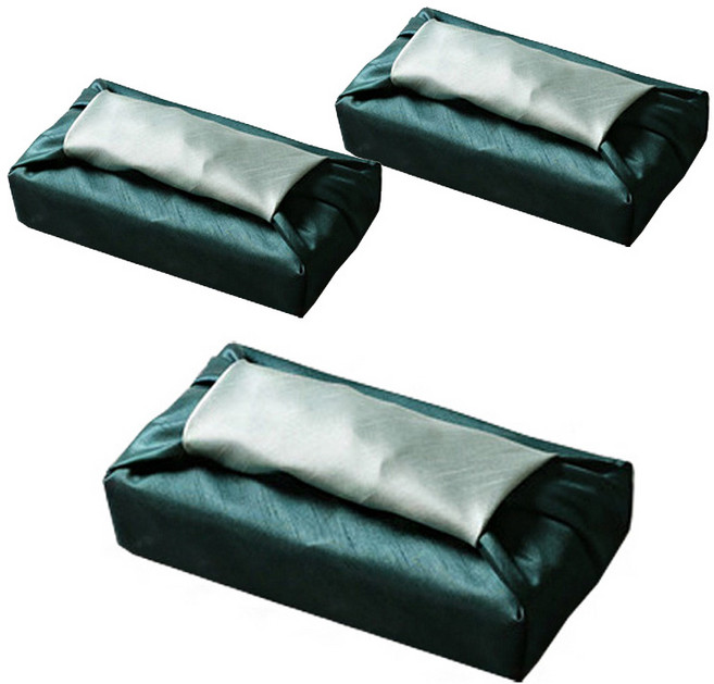 tongshop 絲質雙層包袱巾 90 x 90 cm, 青綠色 + 白綠色(402), 3個