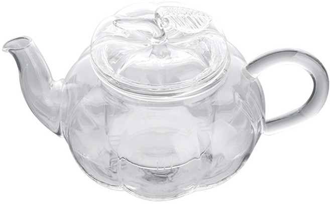 BELLE design 南瓜玻璃濾網茶壺, 單一顏色, 600ml, 1個