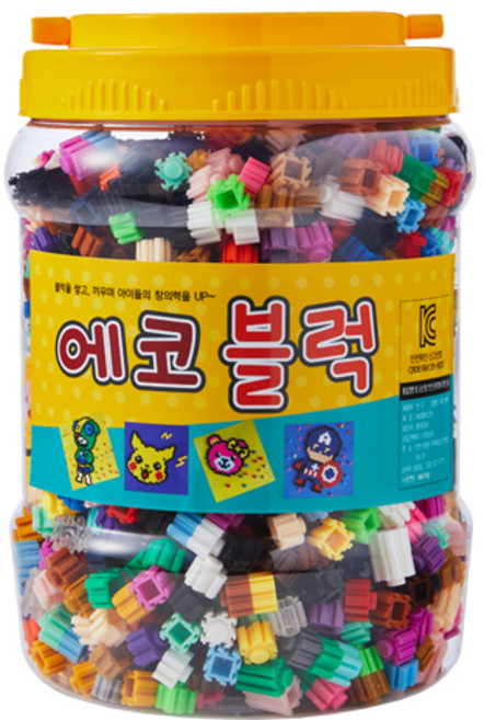 環保積木 10mm 20色混合組 1kg, 混合色, 1個