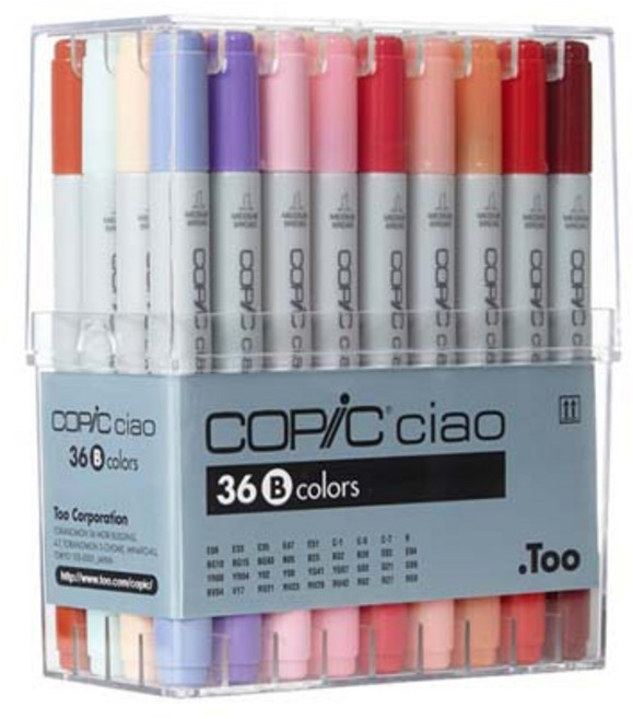 COPiC 酷筆客 Ciao 麥克筆套裝 B, 36色, 1套