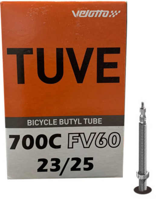Velotto 公路車專用內胎 法式氣嘴 700C FV40 23 25 60mm, 混合顏色, 1個