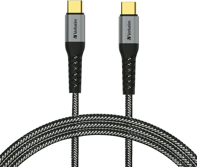 Verbatim 威寶 傳輸線 克維拉 21AWG E-mark 100W 200cm 66066, 灰色, 1個, 2m
