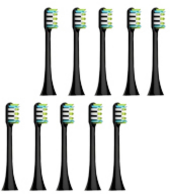 soocas 素士 小米 x3 x5 v1 電動牙刷頭 黑色, 單一商品, 10個