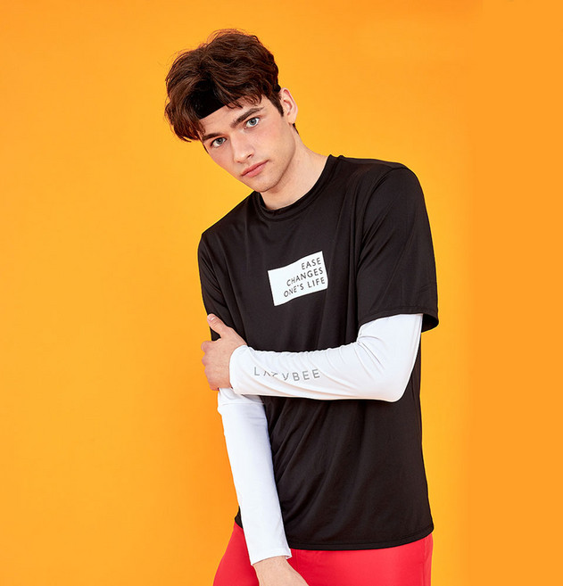 LAZYBEE 男士彈性層次感防磨衣上衣