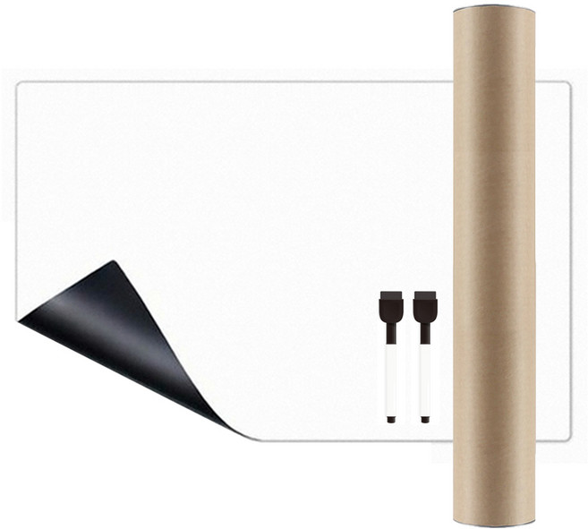 Pobi World 橡膠鐵板白板 900 x 600 mm RS-20, 白色, 1個