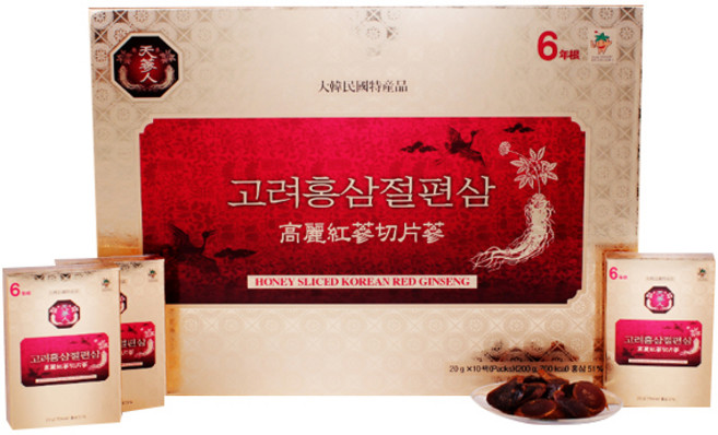 高麗紅蔘切片蔘 10包入, 1盒, 200g
