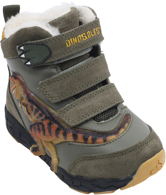 DINOSOLES 兒童暴龍魔鬼氈靴 DNKCB4TSTV11GRN