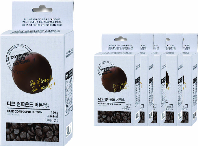 Q.one 黑巧克力豆, 6包, 150g