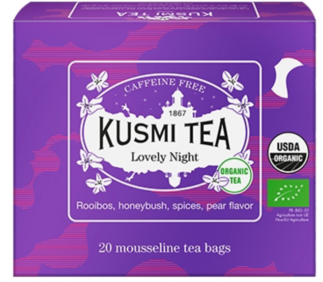 KUSMI TEA Lovely night南非國寶蜜樹茶茶包, 2g, 20包, 1盒