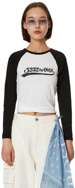5252 BY OiOi 女款 RAGLAN LONG SLEEVE T恤