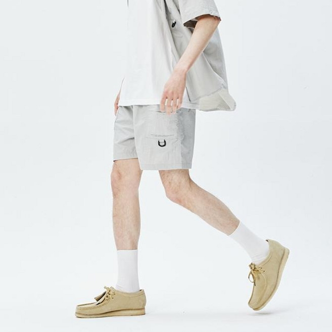 Anoutfit 男女通用多功能尼龍口袋短褲
