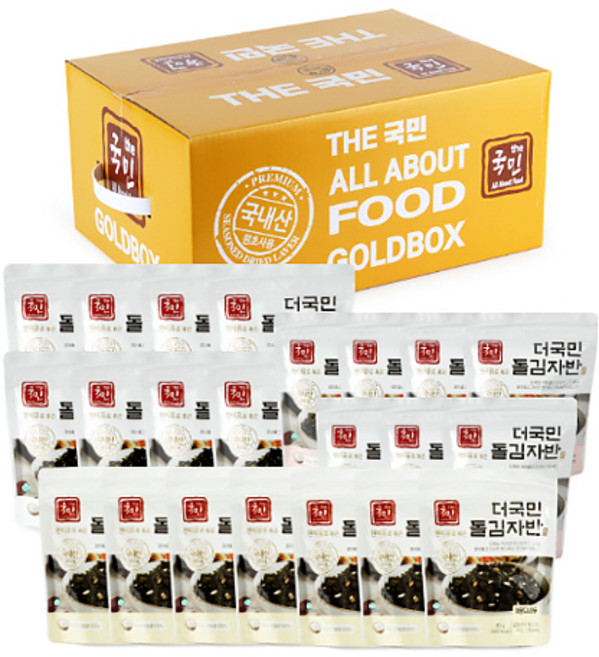 the Gukmin 海苔酥黃金組合(原味 8入+杏仁核桃 7入+蝦子鯷魚 7入), 920g, 1組