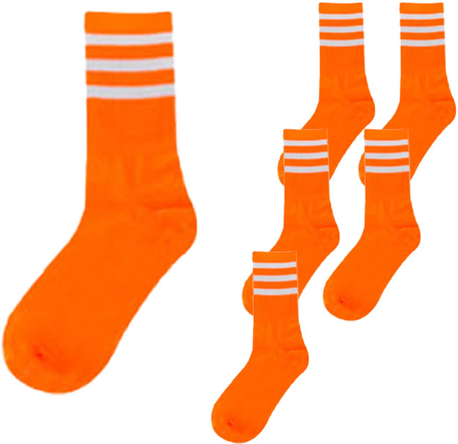 Si Ner socks 女款繽紛亮彩全螢光環狀亮點半羅紋中筒襪 6雙入