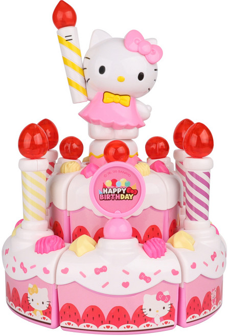 BUNNYLAND Hello Kitty 會唱歌的生日蛋糕旋律玩具, 混合色
