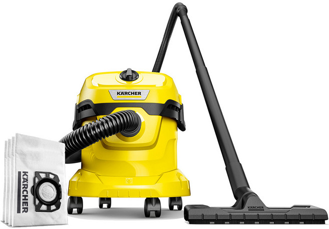 KARCHER 凱馳 乾濕兩用 WD2 Plus ACC PACK 商用吸塵器, 黃色 + 黑色, 單一商品