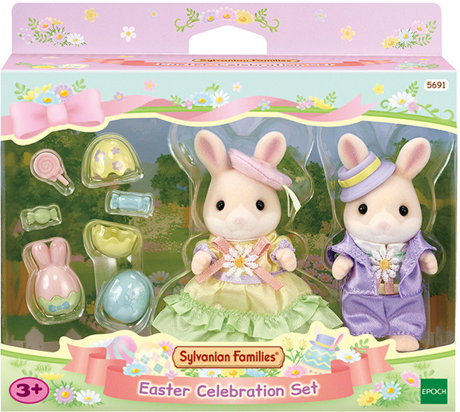 EPOCH Sylvanian Families 森林家族 瑪格麗特兔子情侶公仔套組, 1套