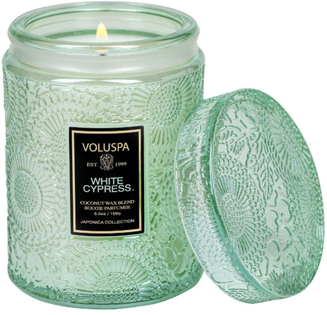 VOLUSPA Japonica 系列玻璃蠟燭, 白絲柏, 156g, 1個