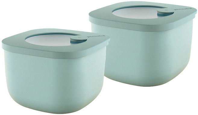 guzzini Store&More 密封容器 深型 鼠尾草綠 M, 2個, 單品