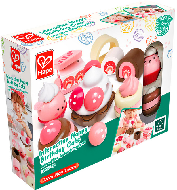 Hape 廚房遊戲 草莓甜點組, 混合色, 1個