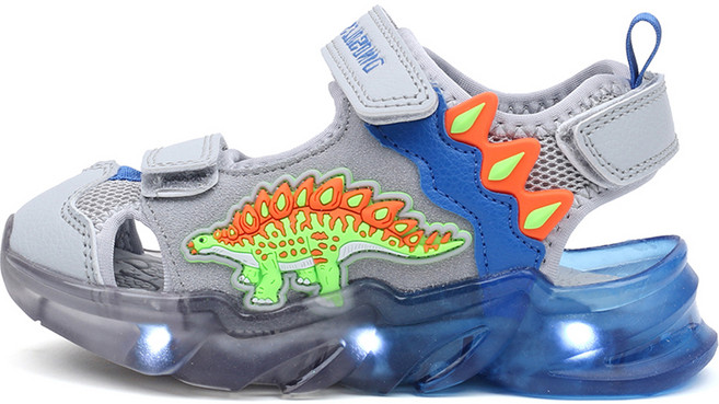 DINOSOLES 兒童劍龍氣墊涼鞋 DNKCD2TSSA11GRY