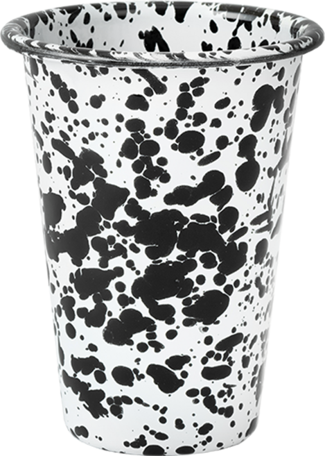 CROW CANYON 大理石紋琺瑯杯 D93 400ml, 黑色, 1個