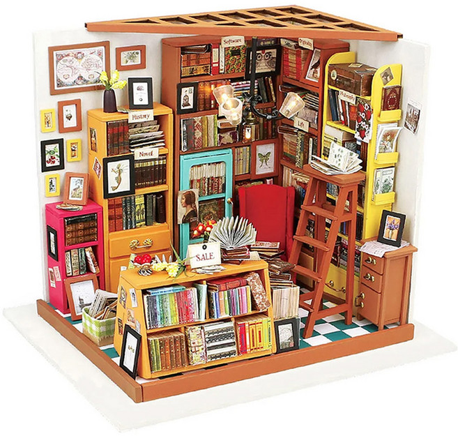 Rolife 若來 DIY 袖珍屋 DG102, 圖書館, 1個